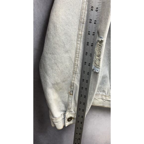 Brooklyn Cloth Mens Trucker Jeans Men Jacket Size XL Faded Acid Wash Distressed - Picture 13 of 15